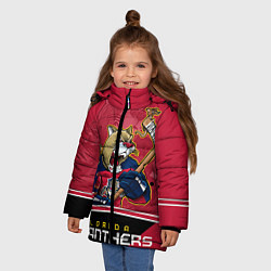 Куртка зимняя для девочки Florida Panthers, цвет: 3D-красный — фото 2