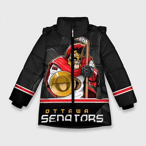 Зимняя куртка для девочки Ottawa Senators / 3D-Черный – фото 1