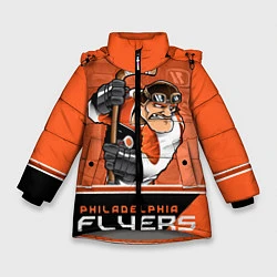 Куртка зимняя для девочки Philadelphia Flyers, цвет: 3D-светло-серый