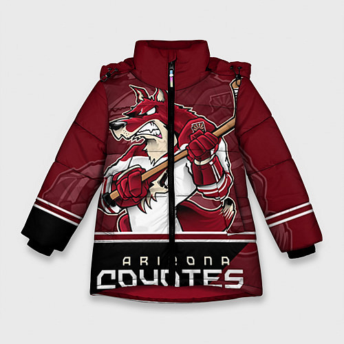 Зимняя куртка для девочки Arizona Coyotes / 3D-Красный – фото 1