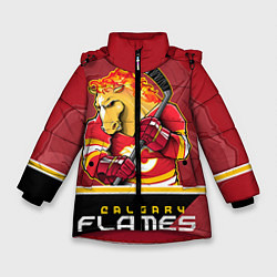 Куртка зимняя для девочки Calgary Flames, цвет: 3D-красный