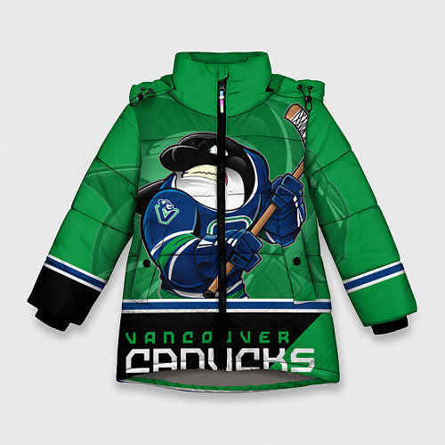 Зимняя куртка для девочки Vancouver Canucks / 3D-Светло-серый – фото 1