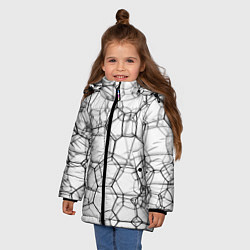 Куртка зимняя для девочки Пузыри, цвет: 3D-черный — фото 2