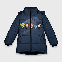 Куртка зимняя для девочки Хвост Феи, цвет: 3D-черный