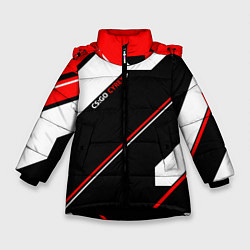 Куртка зимняя для девочки CS:GO Cyrex Style, цвет: 3D-черный