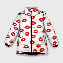 Зимняя куртка для девочки Поцелуйчики
