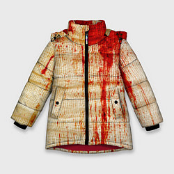 Куртка зимняя для девочки Бинты 2, цвет: 3D-красный