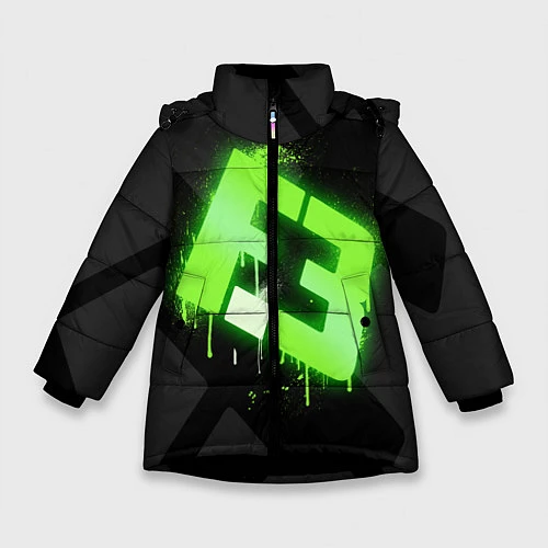 Зимняя куртка для девочки Flipsid3: Black collection / 3D-Черный – фото 1