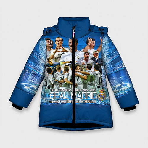 Зимняя куртка для девочки Real Madrid / 3D-Черный – фото 1