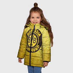 Куртка зимняя для девочки Borussia3, цвет: 3D-черный — фото 2