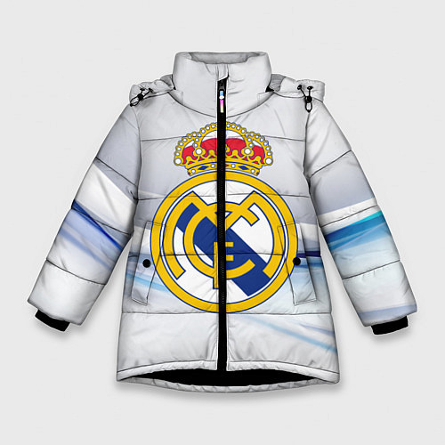 Зимняя куртка для девочки Реал Мадрид / 3D-Черный – фото 1
