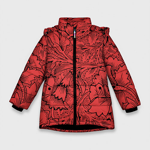 Зимняя куртка для девочки Огония страсти / 3D-Черный – фото 1