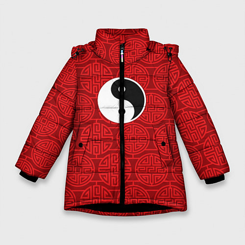 Зимняя куртка для девочки Yin Yang / 3D-Черный – фото 1