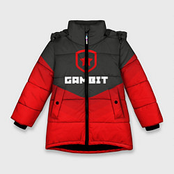 Куртка зимняя для девочки Gambit Gaming Uniform, цвет: 3D-черный