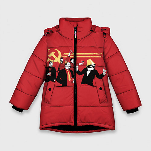 Зимняя куртка для девочки Back in the USSR / 3D-Черный – фото 1