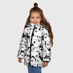 Куртка зимняя для девочки Undertale Annoying dog, цвет: 3D-черный — фото 2