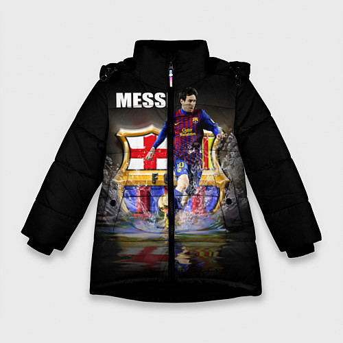 Зимняя куртка для девочки Messi FCB / 3D-Черный – фото 1