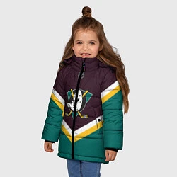 Куртка зимняя для девочки NHL: Anaheim Ducks, цвет: 3D-черный — фото 2