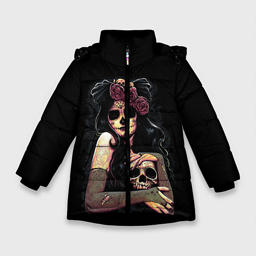 Зимняя куртка для девочки Девушка / 3D-Черный – фото 1