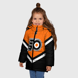 Куртка зимняя для девочки NHL: Philadelphia Flyers, цвет: 3D-черный — фото 2