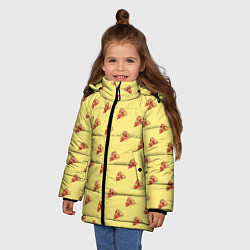 Куртка зимняя для девочки Рай пиццы, цвет: 3D-черный — фото 2