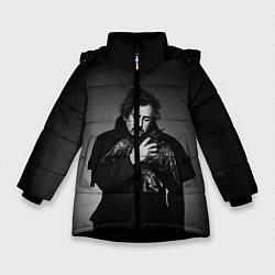 Куртка зимняя для девочки Тим Бёртон, цвет: 3D-черный