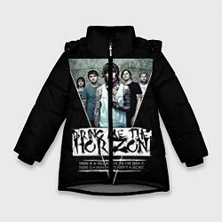 Куртка зимняя для девочки Bring Me The Horizon, цвет: 3D-светло-серый
