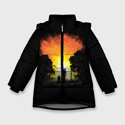 Куртка зимняя для девочки Wasteland Apocalypse, цвет: 3D-светло-серый
