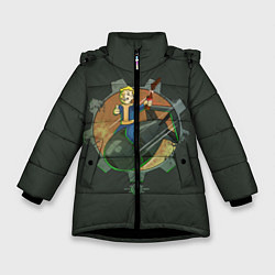 Куртка зимняя для девочки Flying Vault Boy, цвет: 3D-черный