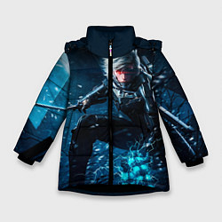 Куртка зимняя для девочки Metal gear solid 4, цвет: 3D-черный