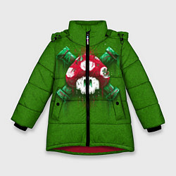 Куртка зимняя для девочки Mushroom is Dead, цвет: 3D-красный