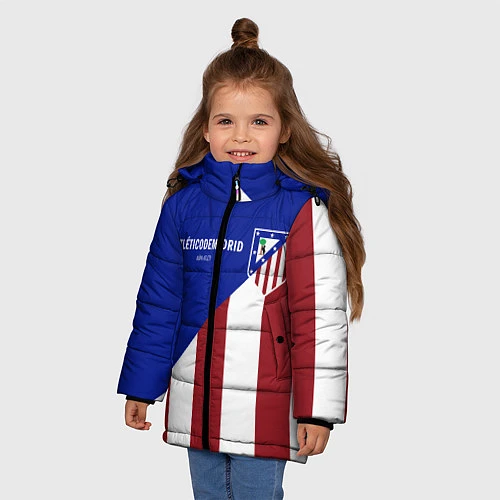 Зимняя куртка для девочки FC Atletico Madrid / 3D-Светло-серый – фото 3