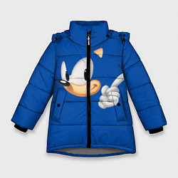Куртка зимняя для девочки Соник, цвет: 3D-светло-серый