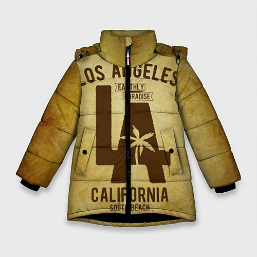 Зимняя куртка для девочки Лос-Анджелес / 3D-Черный – фото 1