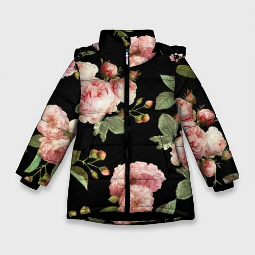 Зимняя куртка для девочки TOP Roses / 3D-Черный – фото 1