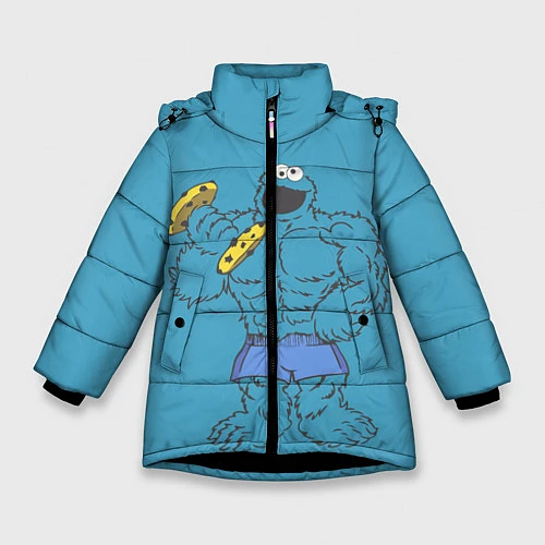 Зимняя куртка для девочки Коржик качок / 3D-Черный – фото 1
