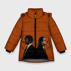 Куртка зимняя для девочки Pulp Fiction, цвет: 3D-светло-серый