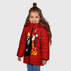 Куртка зимняя для девочки Communist Party, цвет: 3D-черный — фото 2