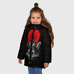 Куртка зимняя для девочки Кровавая Луна, цвет: 3D-черный — фото 2