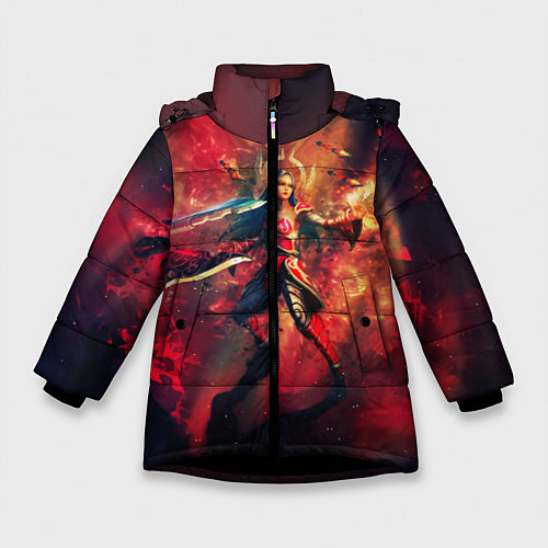 Зимняя куртка для девочки Red / 3D-Черный – фото 1