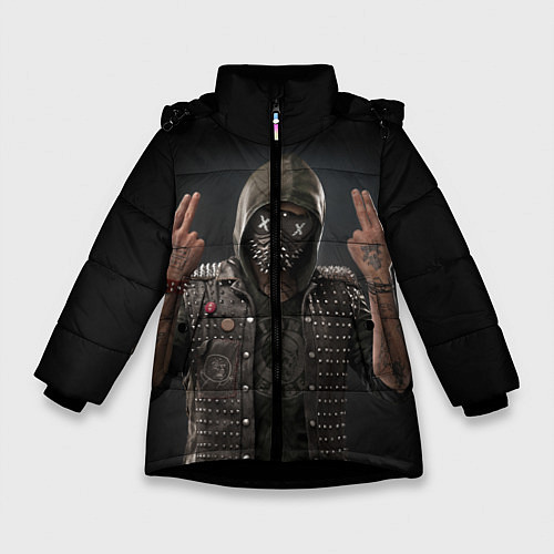 Зимняя куртка для девочки WatchDogs / 3D-Черный – фото 1