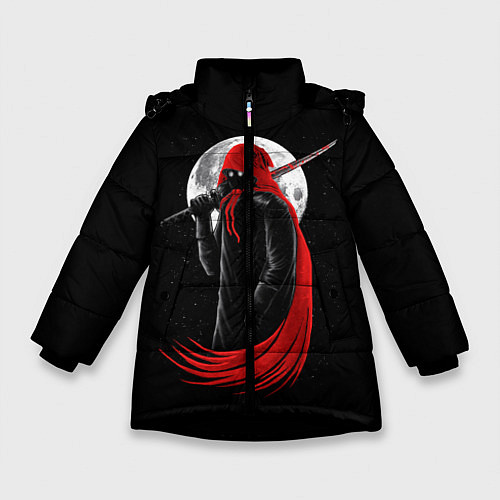 Зимняя куртка для девочки Лунный убийца / 3D-Черный – фото 1