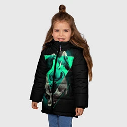 Куртка зимняя для девочки Череп колдуна, цвет: 3D-черный — фото 2