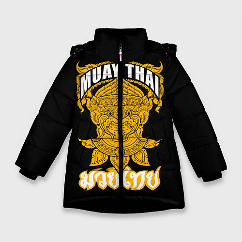 Зимняя куртка для девочки Muay Thai Fighter / 3D-Черный – фото 1