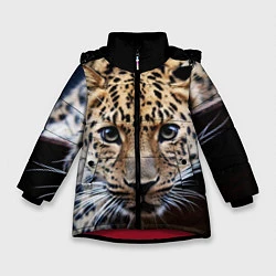 Куртка зимняя для девочки Дикая кошка, цвет: 3D-красный