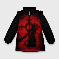Куртка зимняя для девочки Silent Hill: Dark Faith, цвет: 3D-красный