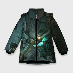 Куртка зимняя для девочки Маокай, цвет: 3D-черный