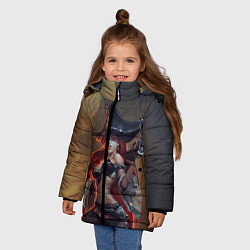Куртка зимняя для девочки Пират, цвет: 3D-черный — фото 2