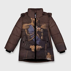 Куртка зимняя для девочки Александр III Миротворец, цвет: 3D-черный
