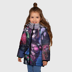 Куртка зимняя для девочки Ориана, цвет: 3D-черный — фото 2